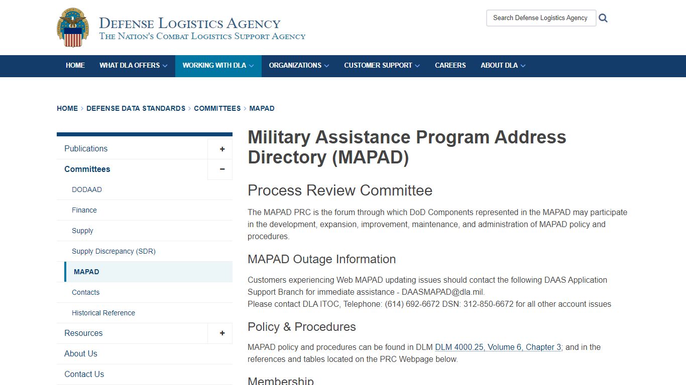 Military Assistance Program Address Directory - Defense Logistics Agency